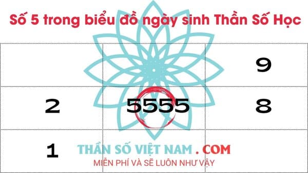 4 lần số 5 trong biểu đồ ngày sinh là trường hợp cực kỳ hiếm